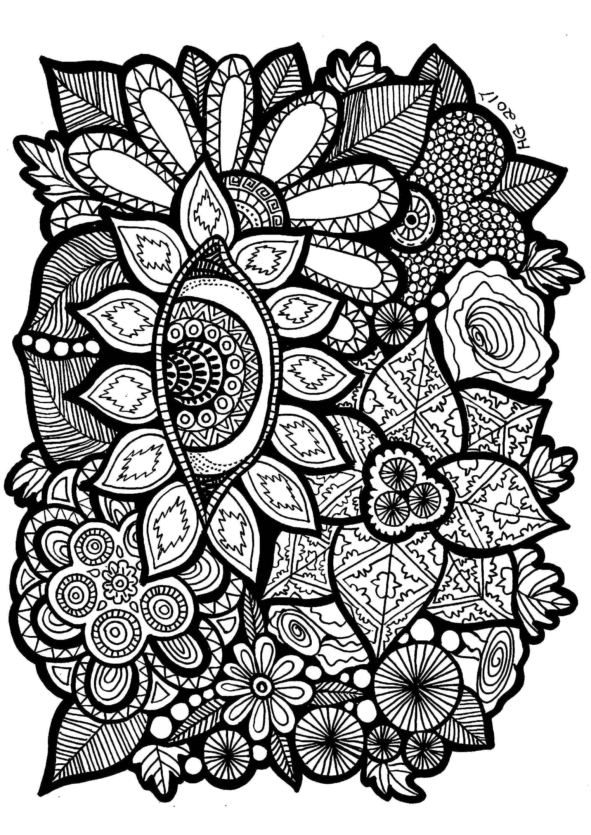 Eyes coloring pages for adults