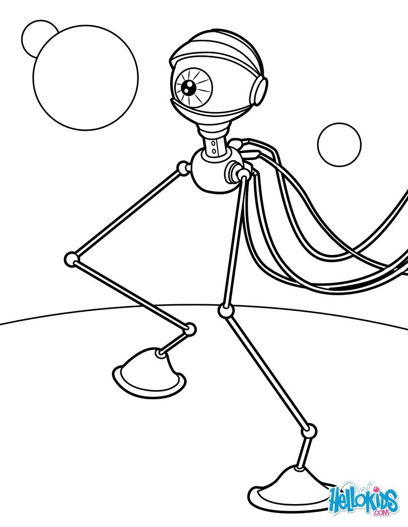 Robot eye coloring pages