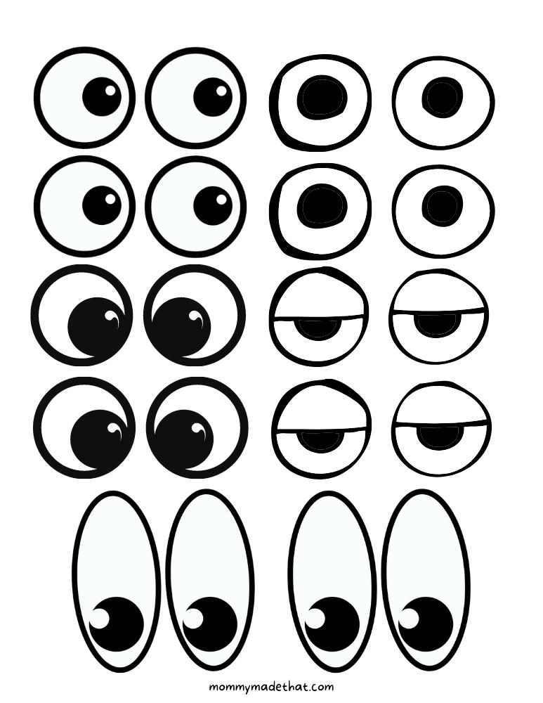 Free printable googly eyes tons of sizes