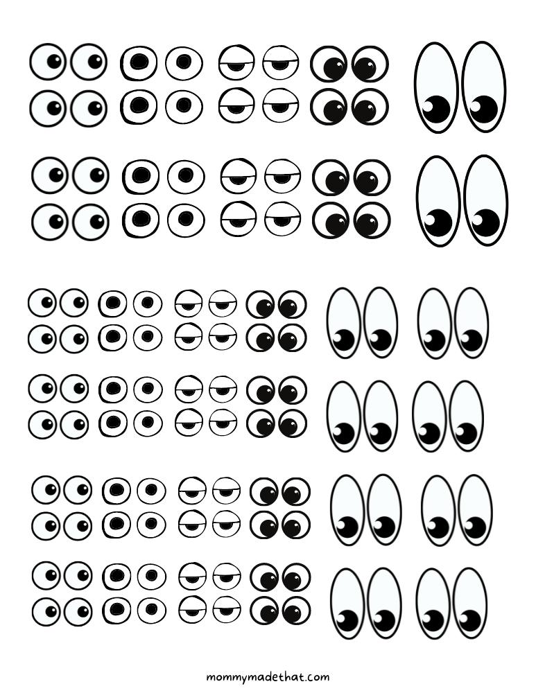 Free printable googly eyes tons of sizes