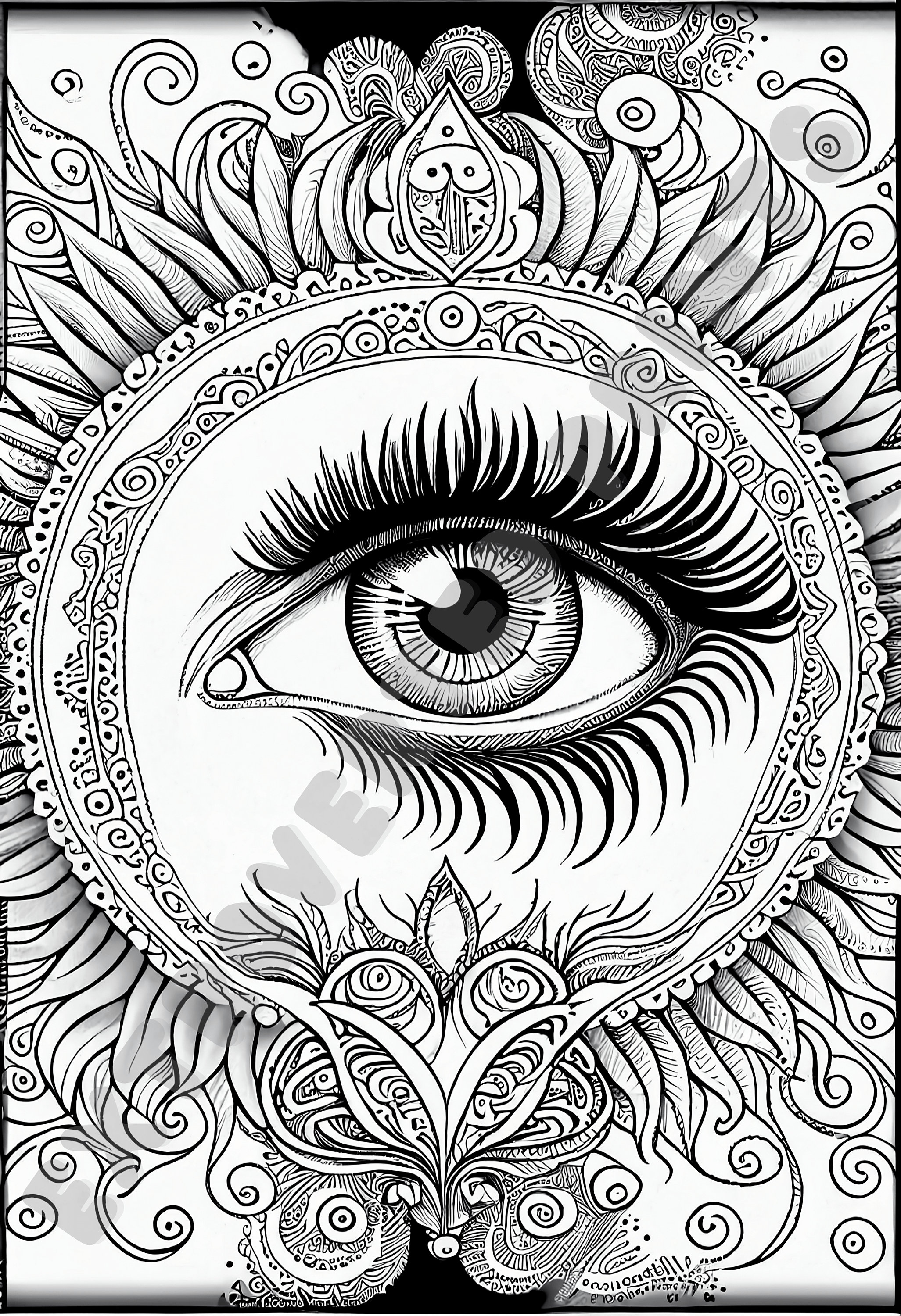 Your third eye coloring page for kids and adults who experience adhd anxiety relaxin meditation instant digital download pdf file