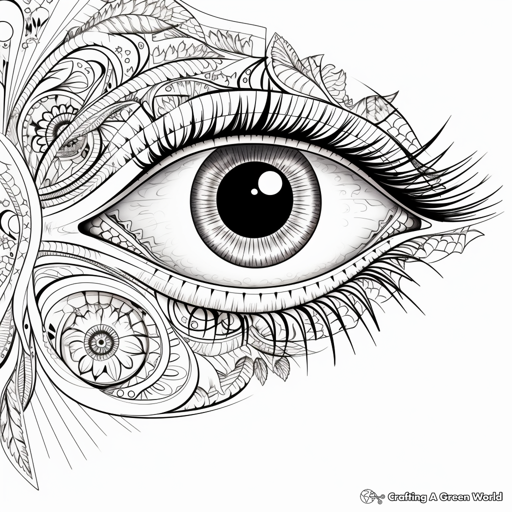 Eye coloring pages