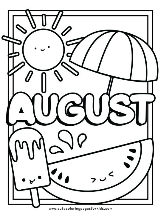 August coloring pages