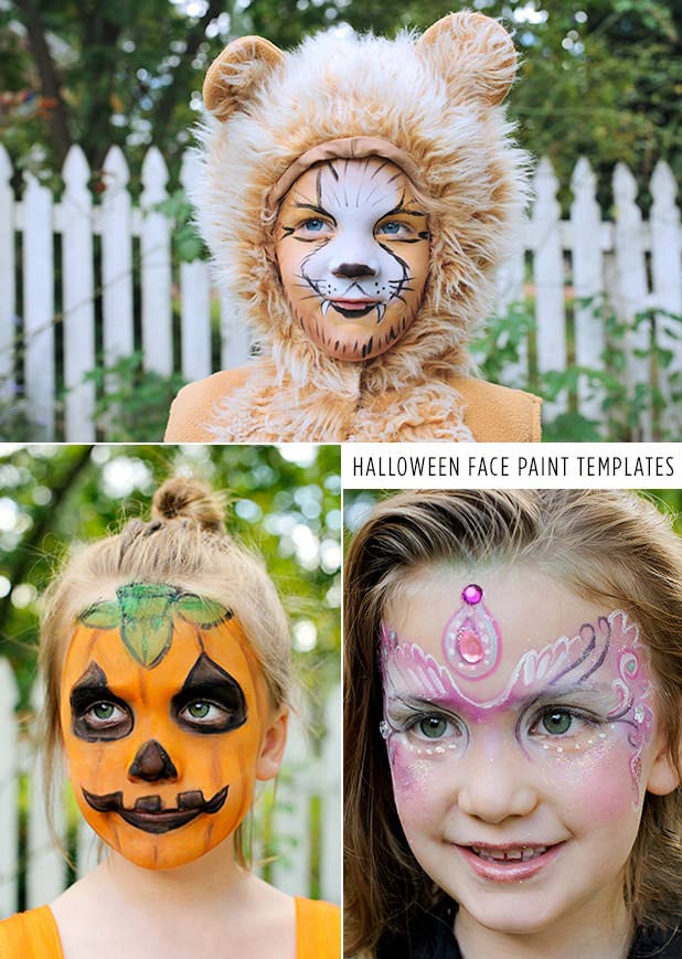 Diy halloween face paint templates