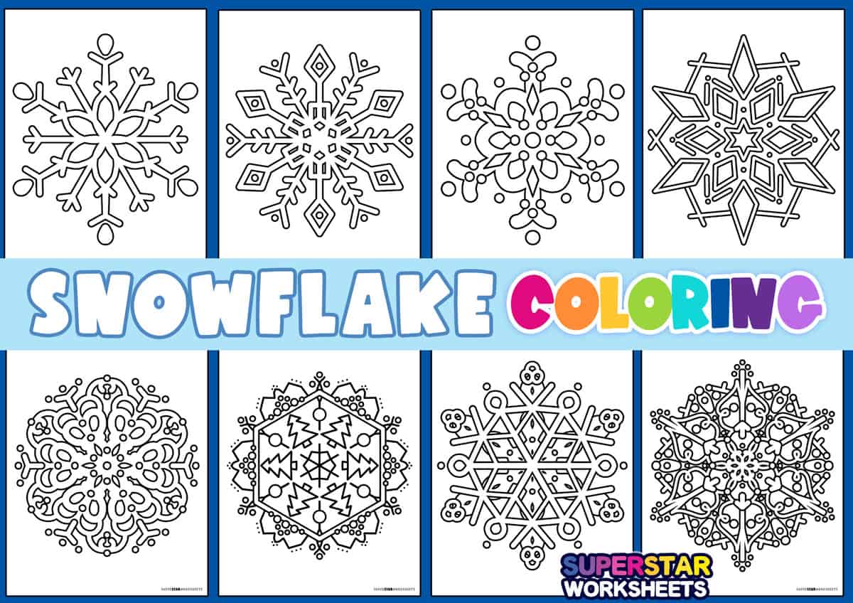 Snowflake coloring pages