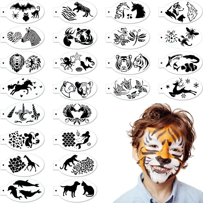 Face paint stencils face body painting stencils tattoo