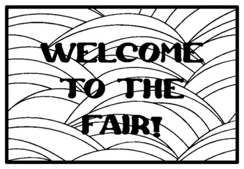 Wele to the fair amusement park activity fun fair coloring pages