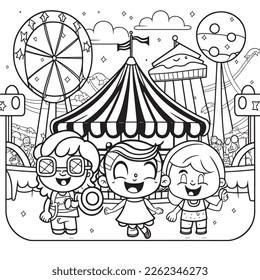 Fair coloring page stock photos