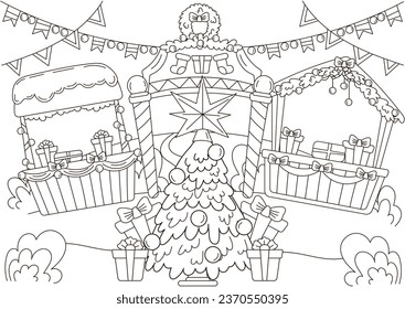 Fair coloring page stock photos