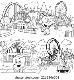 Fair coloring page stock photos