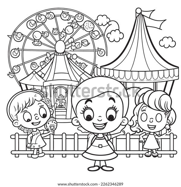 Fair coloring page stock photos