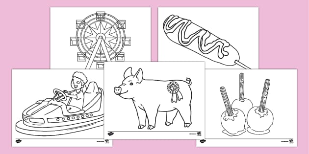 Fun fair coloring sheets teacher