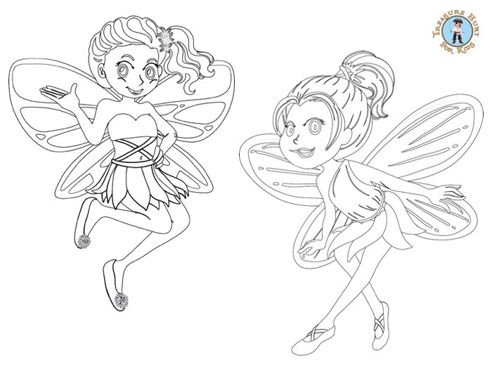 Fairies coloring page