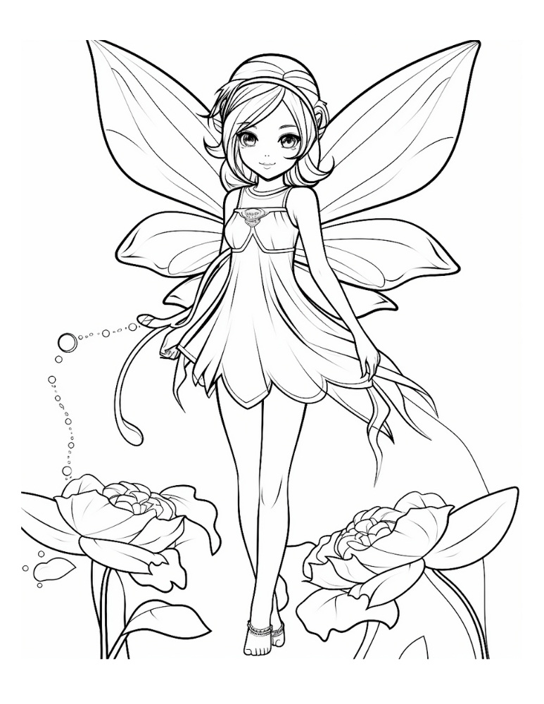 Free printable fairy coloring pages