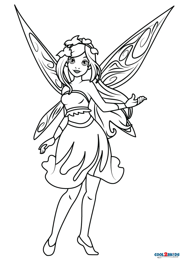 Free printable fairy coloring pages for kids