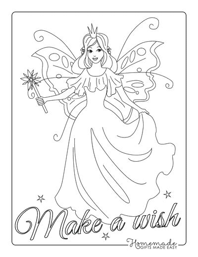 Beautiful fairy coloring pages free printables