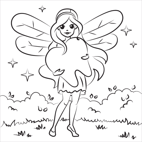 Coloring pages printable fairy coloring page for adults