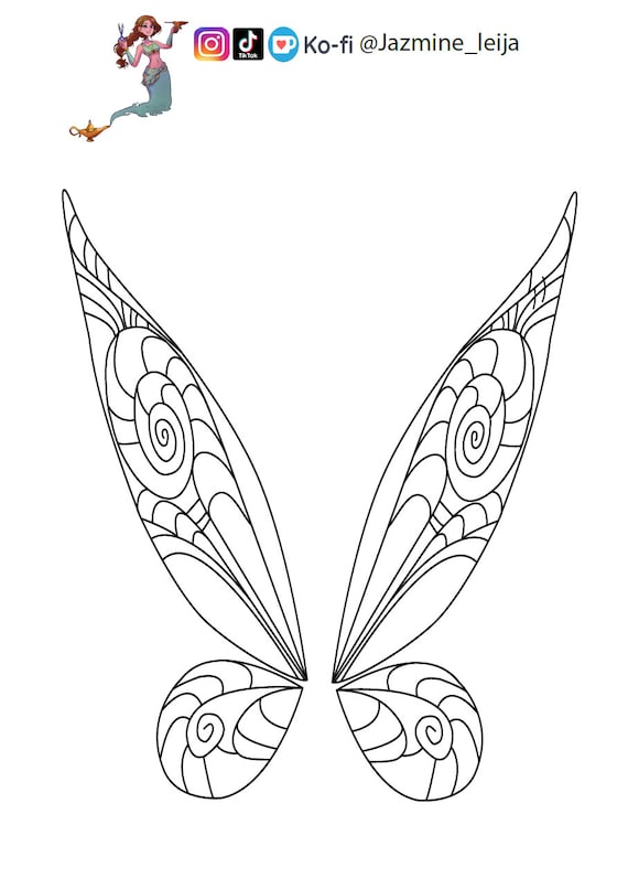 Fairy wing template digital file only