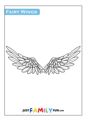 Free printable fairy wing template just family fun