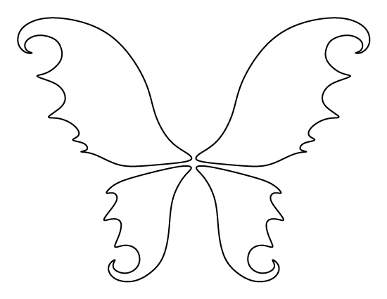 Printable fairy wings template