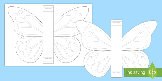 Butterfly wing template activity sheet