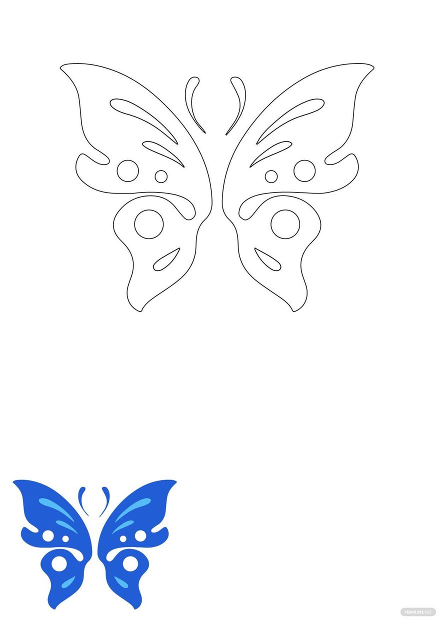 Free butterfly wings coloring page