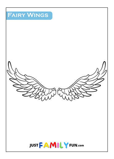 Free printable fairy wing template just family fun