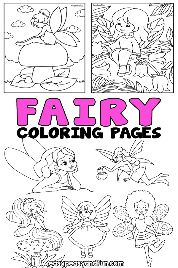 Fairy coloring pages