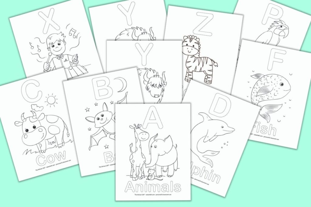 Free printable alphabet coloring pages no