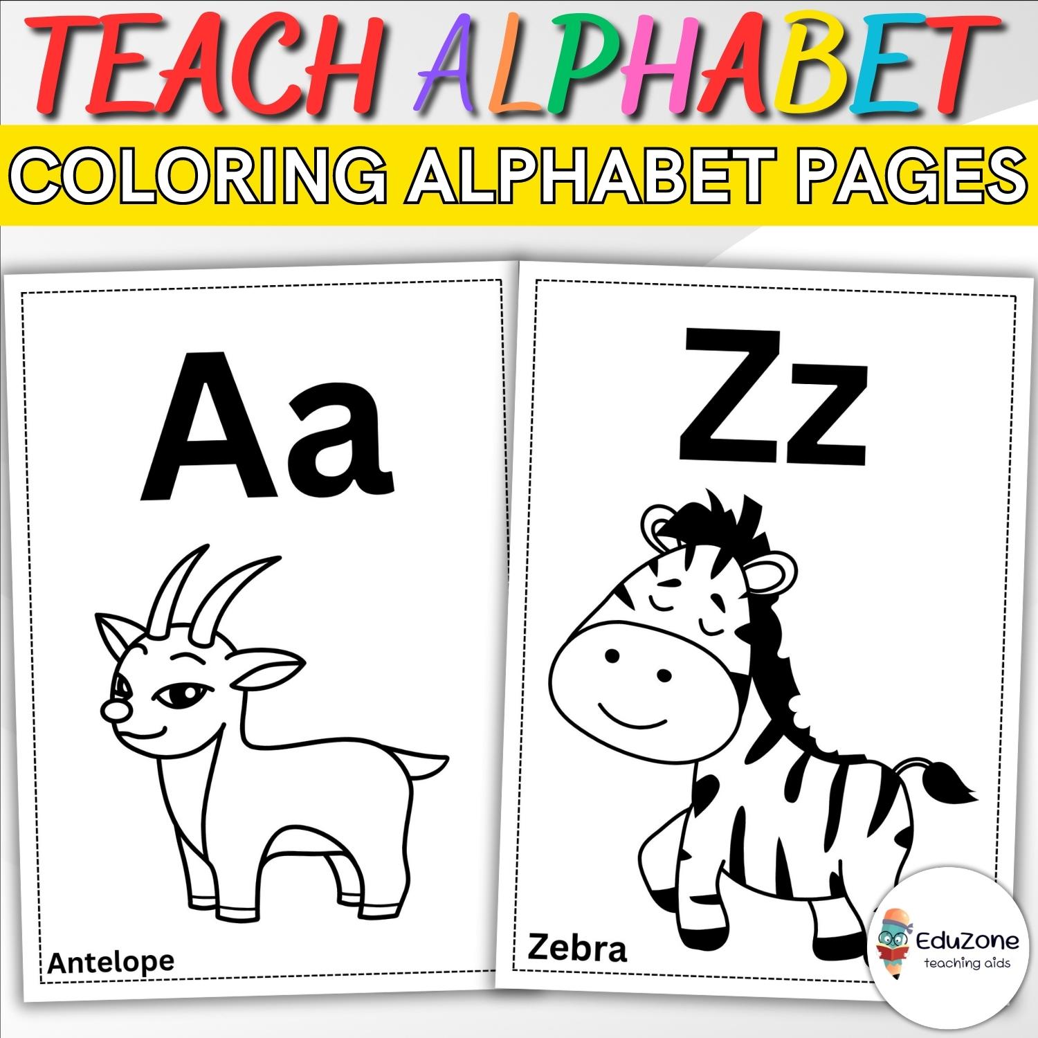 Alphabet coloring pages a fun and educational activity for kids of all ages made by teachers