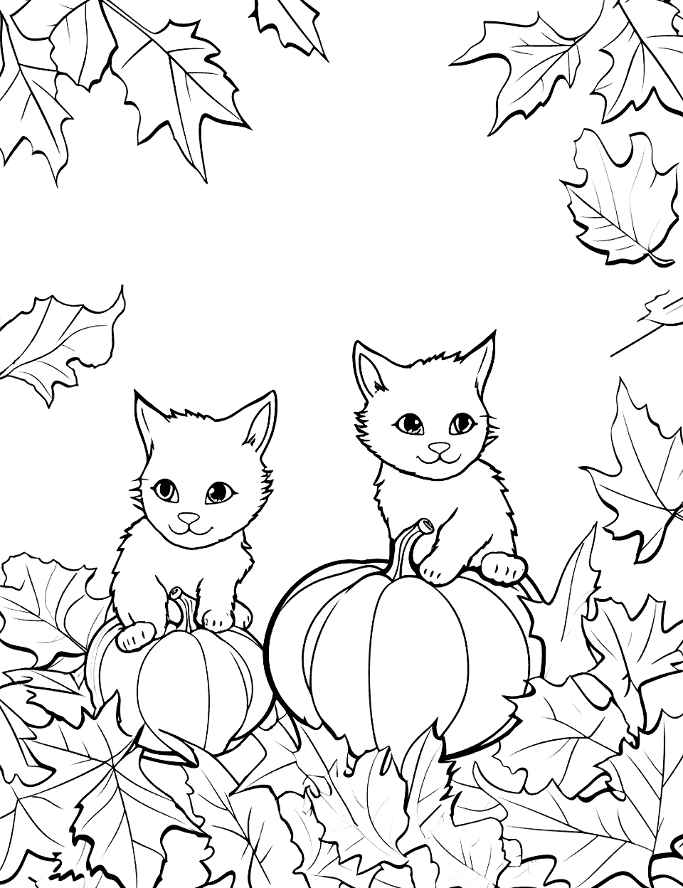 Fall coloring pages free printable sheets