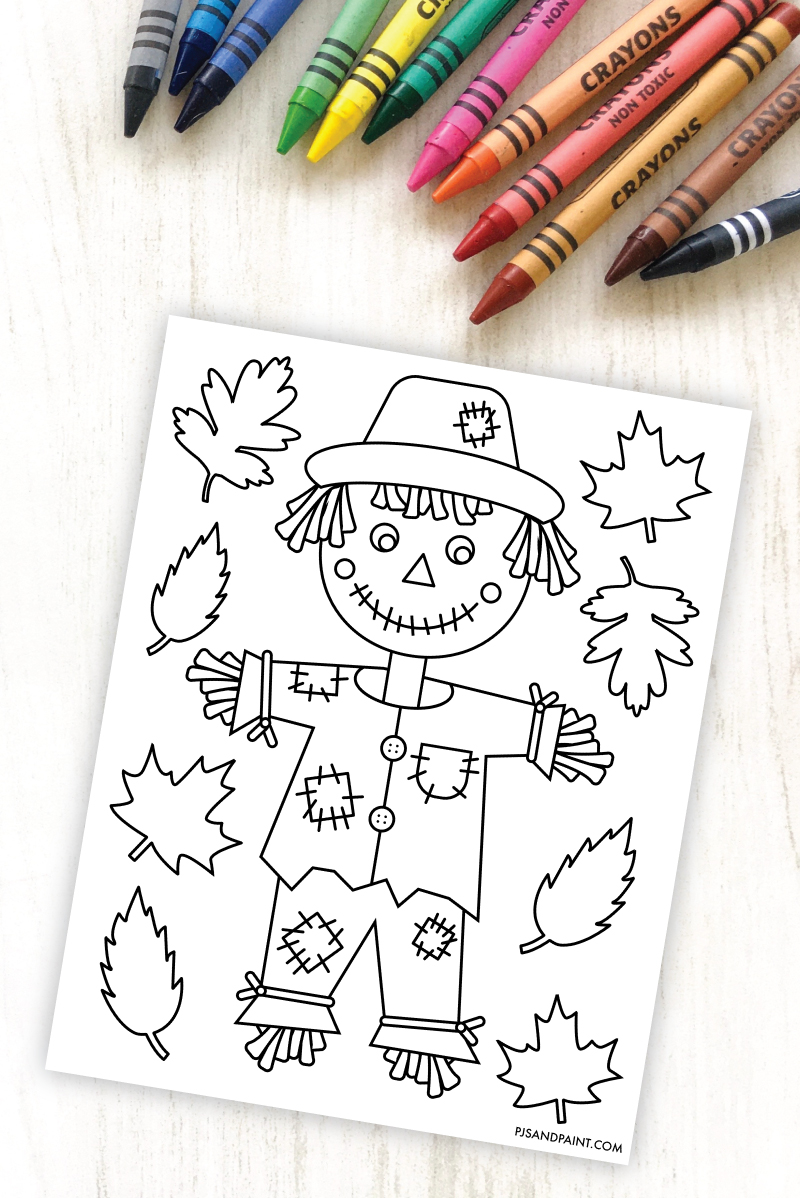 Free printable fall coloring page
