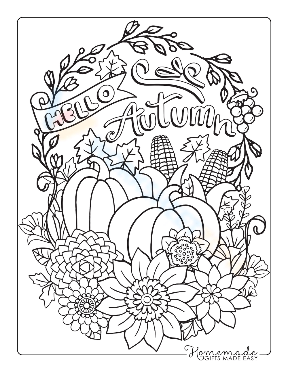 Free printable fall coloring pages coloring autumn