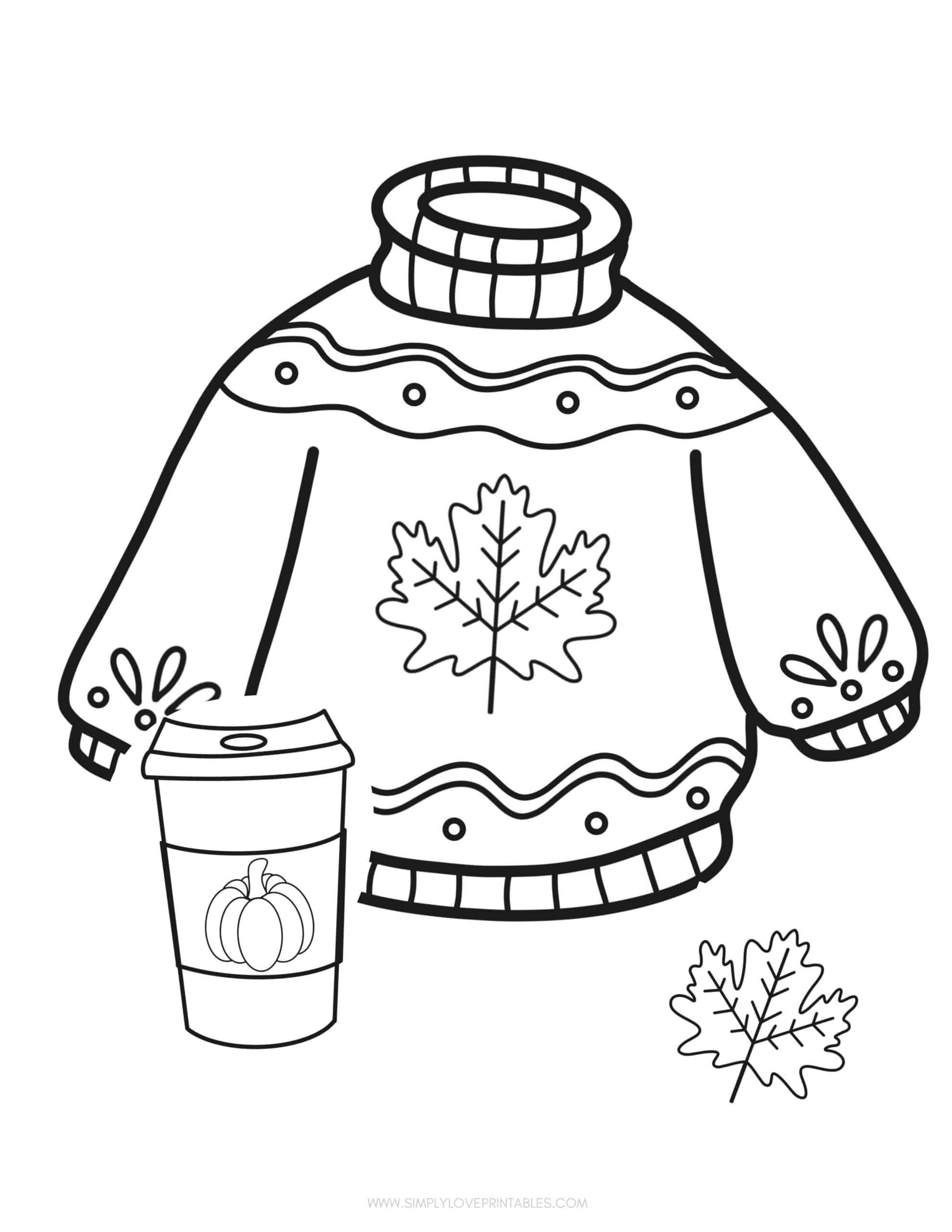 Free printable fall coloring pages simply love printables