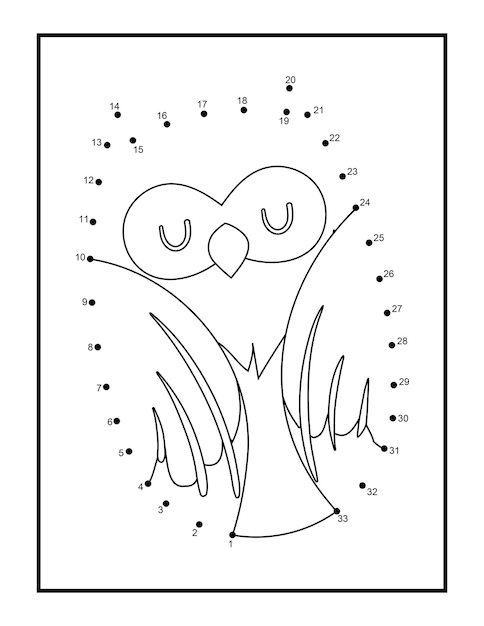 Premium vector autumn dot to dot coloring pages for kids