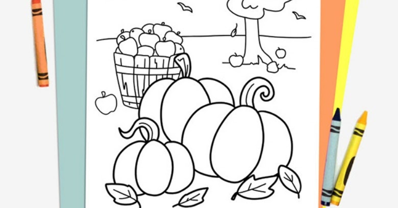 Free printable autumn colouring page