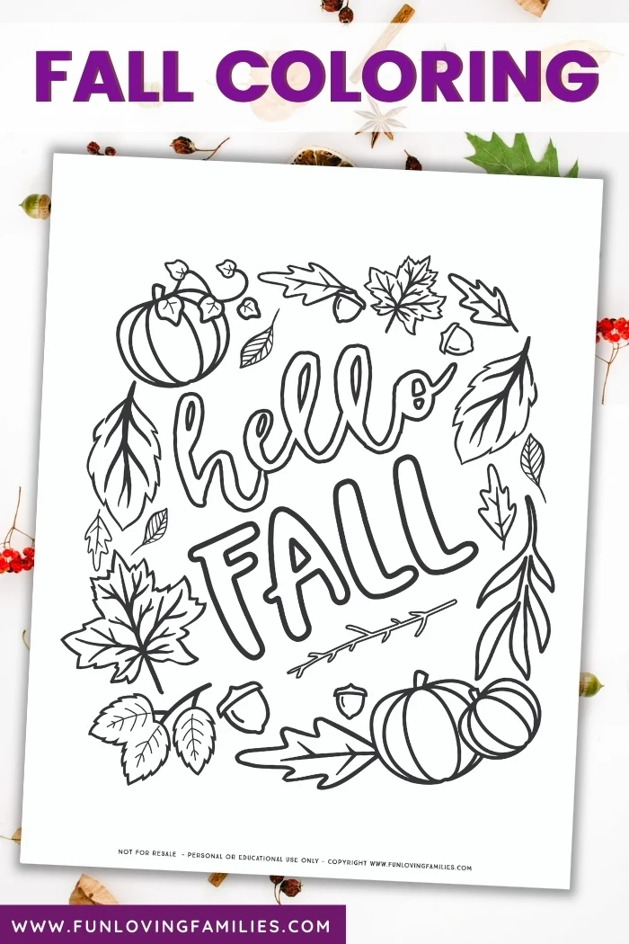 Fall coloring pages