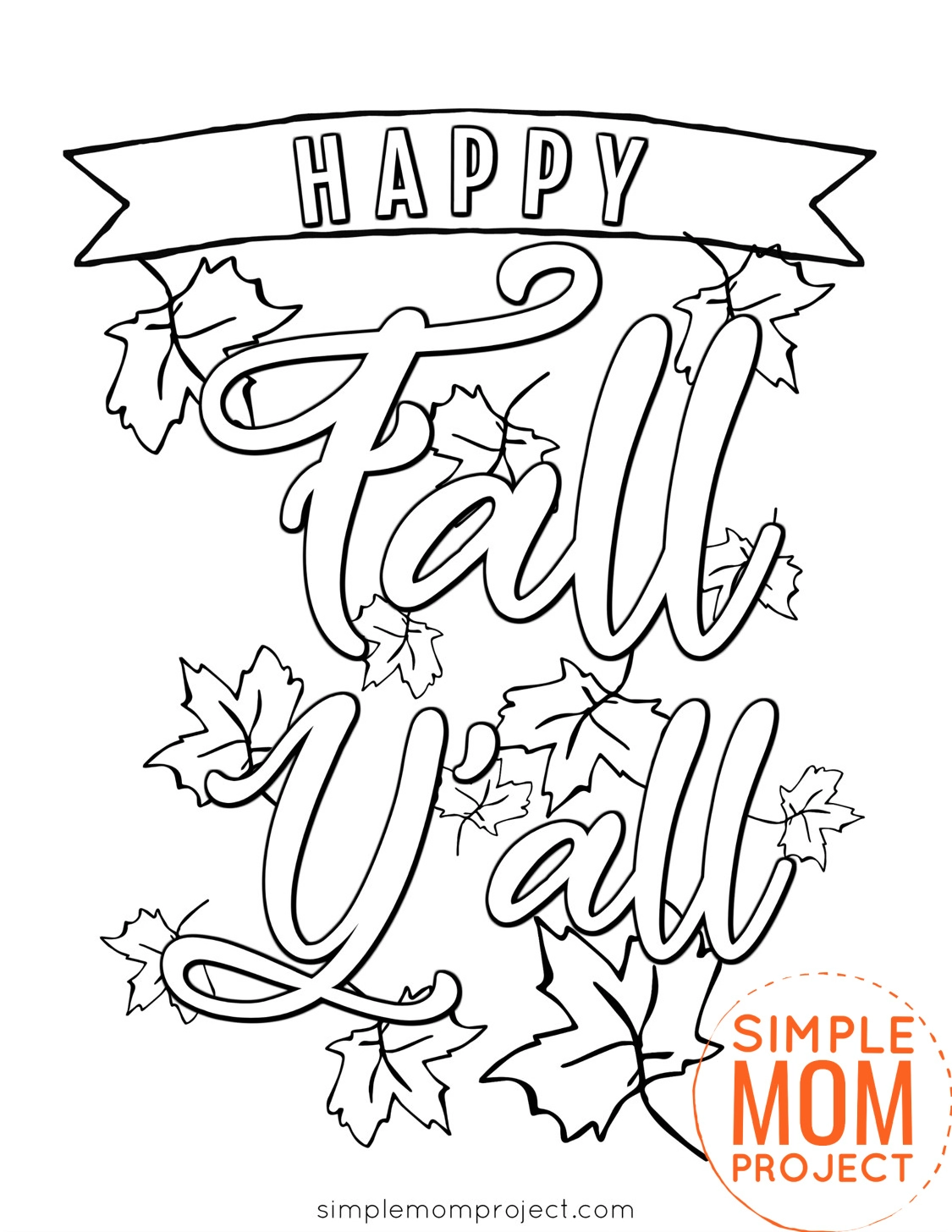 Free printable fall coloring pages â simple mom project