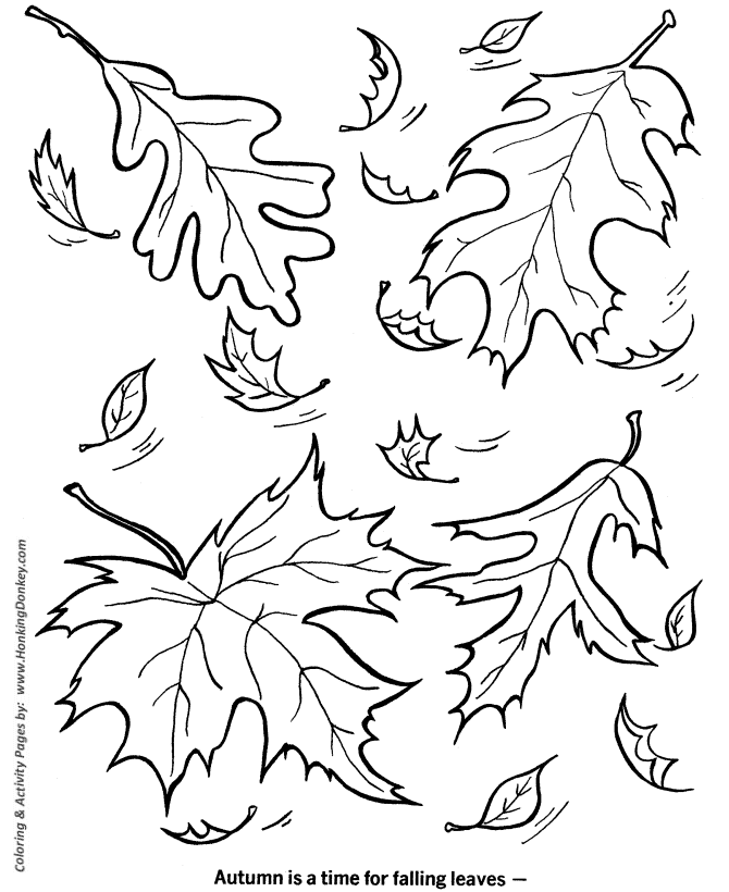 Fall coloring sheets