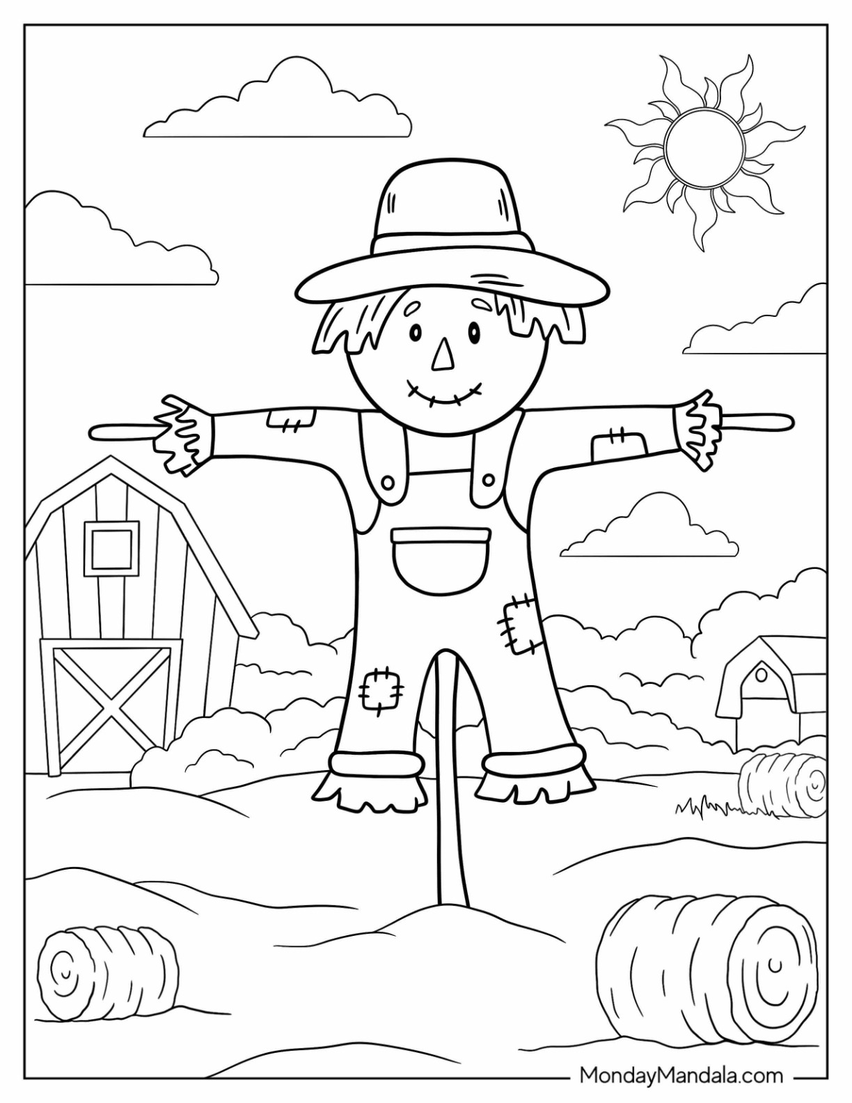 Autumn fall coloring pages free pdf printables