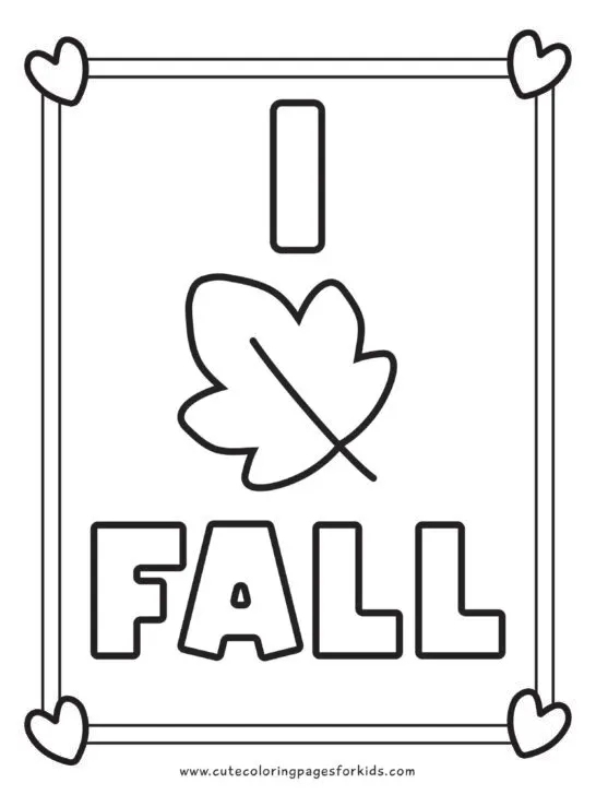 Fall coloring pages