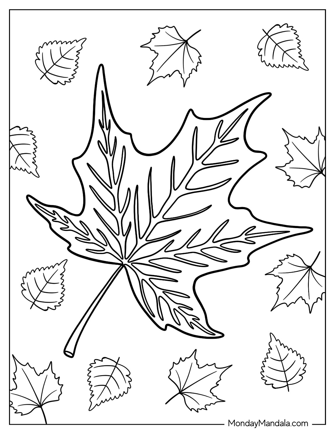 Autumn fall coloring pages free pdf printables