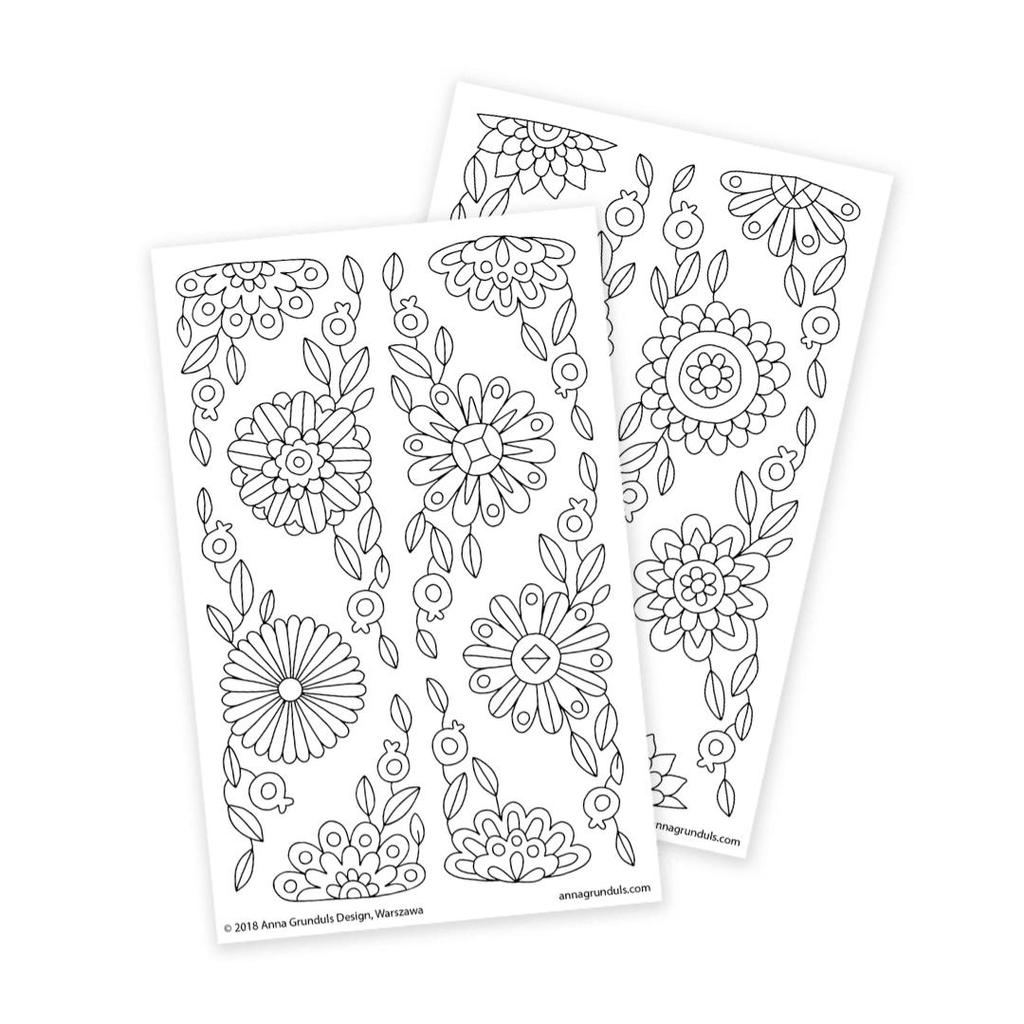 Cheap flowers frame ornaments stickers for journaling and scrapbooking to color in