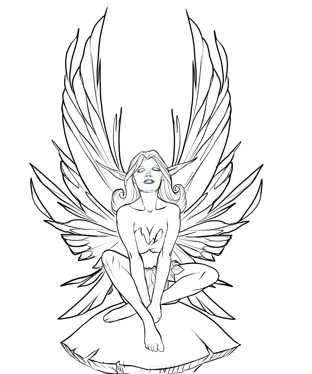 Fantasy art coloring pages free printable coloring pages for kids teens and adults