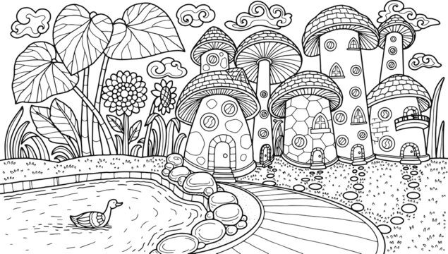 Adult fantasy coloring pages images â browse photos vectors and video