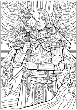 Adult fantasy coloring pages images â browse photos vectors and video