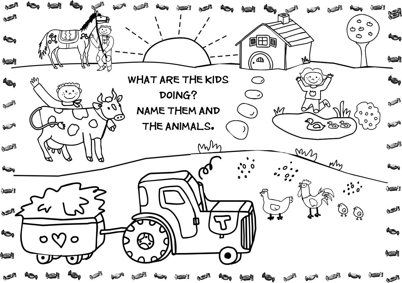 Free printable farm animal coloring pages for kids