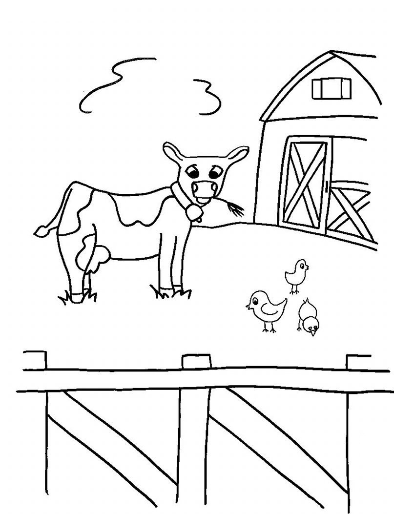 Free printable farm animal coloring pages for kids