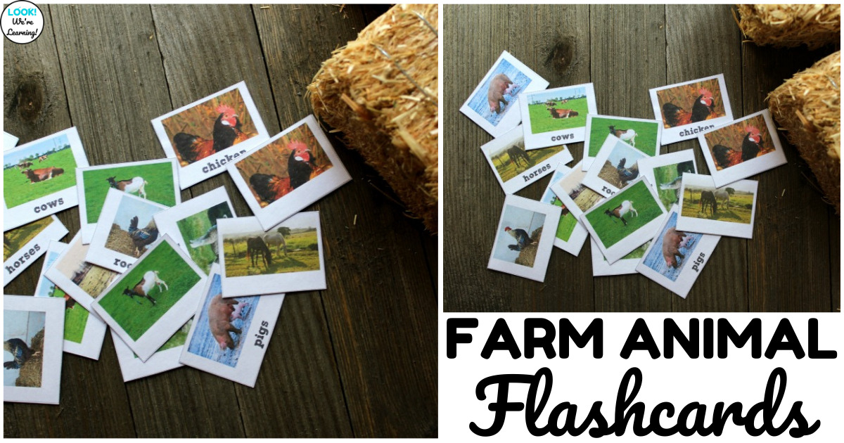 Printable farm animal flashcards