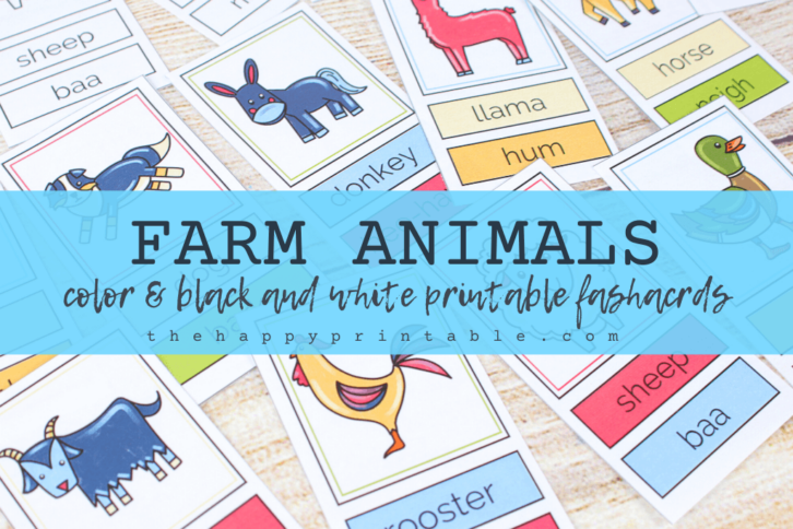 Farm animals the happy printable